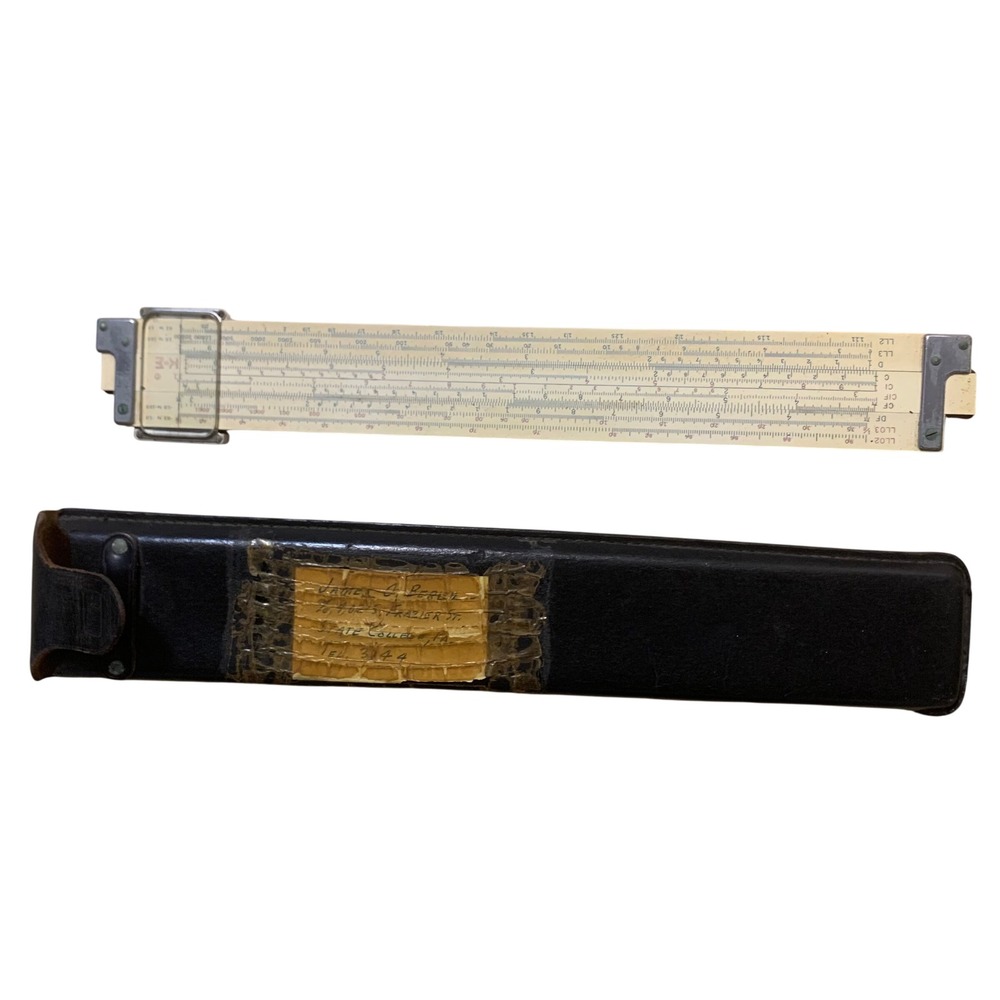 K&E Slide Rule Log Log Duplex Decitrig Vintage Engineering Tool with Case
